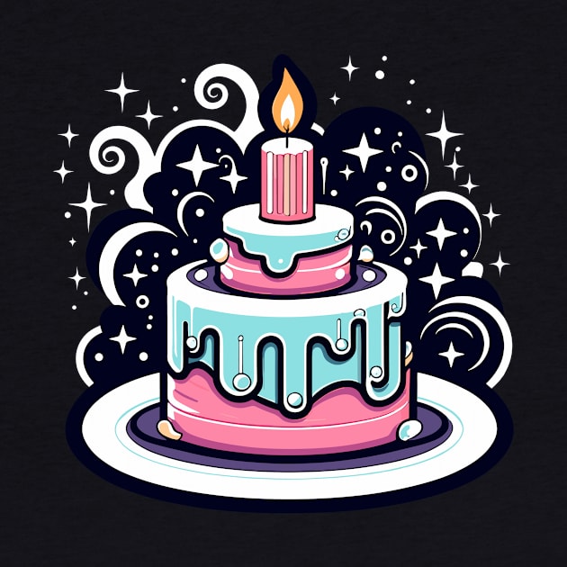 Birthday Cake Illustration by FluffigerSchuh